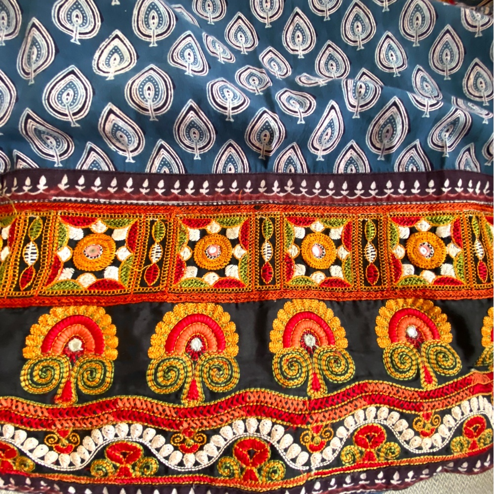 Embroidered Indian Kurta Tunic Ethnic Festival Long Top Meditation Yoga Wear Med - Picture 8 of 10